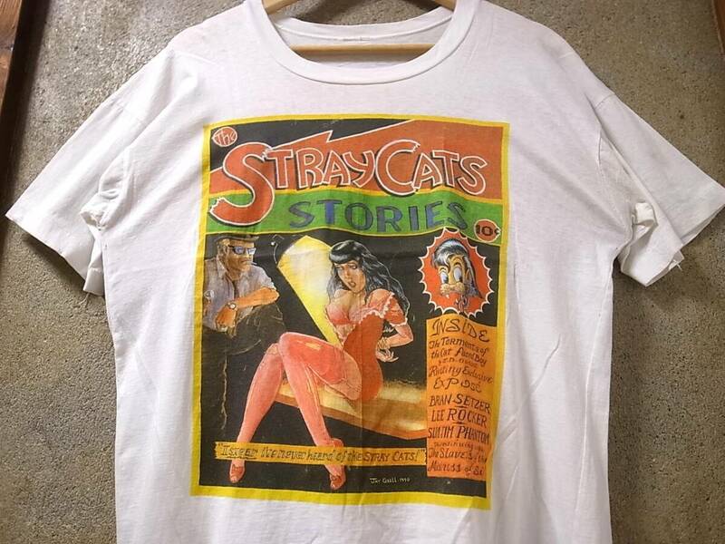 90s STRAY CATS ストレイキャッツ ネオロカ バンド ツアーTシャツ /ビンテージ 80s サイコビリー RHCP レッチリ レディオヘッド オアシス