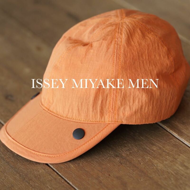 issey miyake men ギミック キャップ イッセイミヤケ メン 帽子 オレンジ ビンテージ 