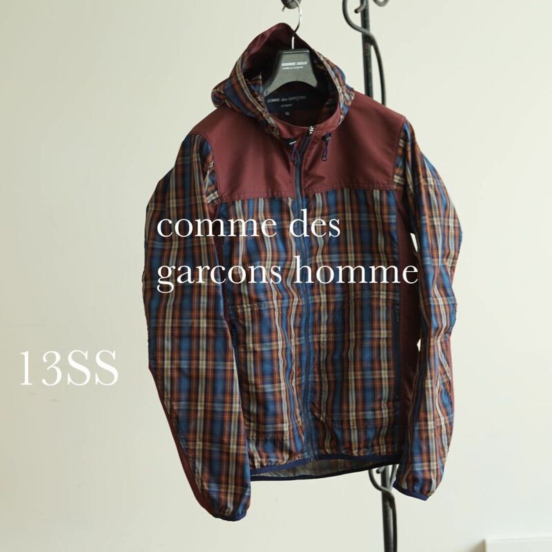 13ss comme des garcons homme チェック ハンティング ジャケット マウンテンパーカー xs コムデギャルソンオム プリュス plus junya 