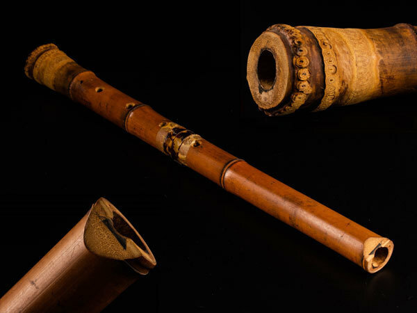【琴》送料無料 時代和楽器 古竹 琴古流尺八 長54.5cm WJ881