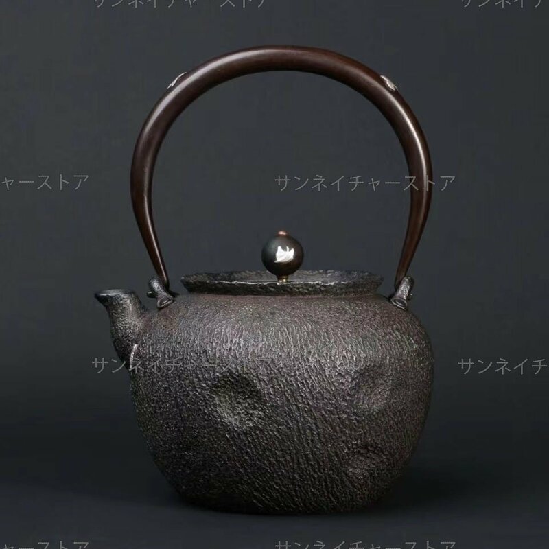 特売! 高品質 砂鉄 大容量鉄壺 コーティングなし 手作り鉄 やかんを沸かす お茶の道具 1200ML