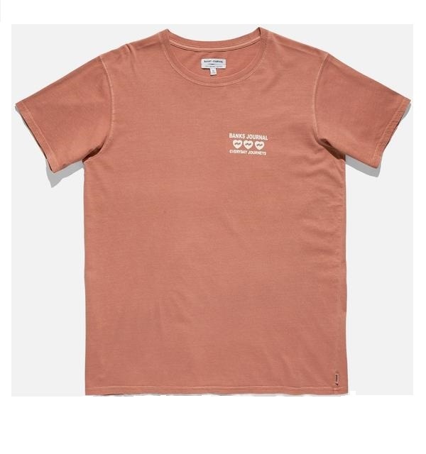 ☆sale/新品/正規品/特価 BANKS JOURNAL ” LOVE STONED ‘‘ S/S T-SHIRT | Size：M | Color：Faded Peach | バンクスジャーナル ☆