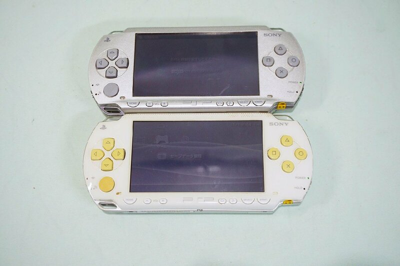 【質Banana】動作品!!! SONY/ソニー ポータブルゲーム機 PSP1000 2台セット 通電・簡易動作確認済み♪.。.:*・゜