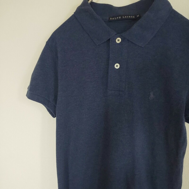 【送料無料】Ralph Lauren(ラルフローレン) レディース 半袖ポロシャツ Mサイズ ブルー