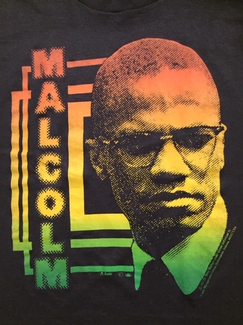 90's SCREEN STARS/スクリーンスターズ MALCOLM X/マルコムエックス Vintage S/S T-Shirt / 黒人 偉人 革命家 公民権運動 キング牧師