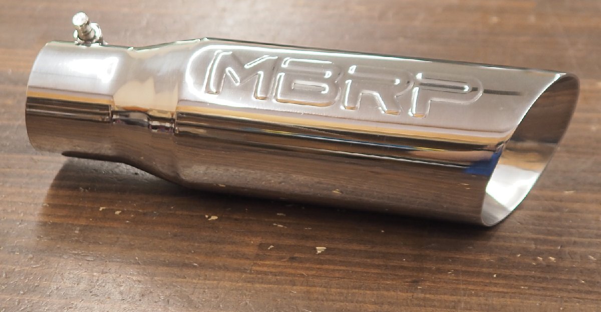 詳細不明 MBRP マフラーカッター 全長 約30cm 出口 外径約85φ 差し込み口 内径 約64ｍｍ ステンレス＆鉄 製