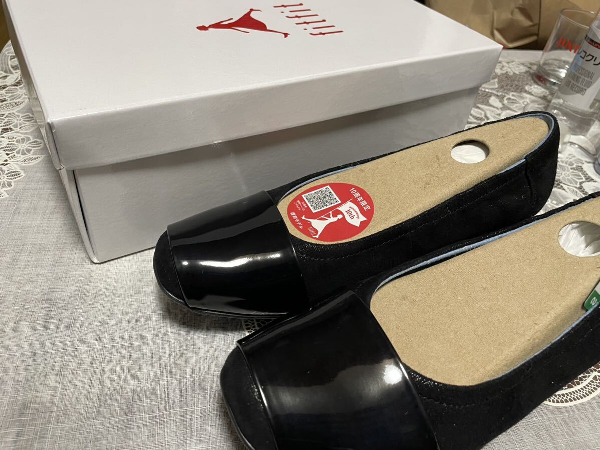 未使用　fitfit バイカラーヒールアップバレエ　10周年復刻モデル　24.0cm