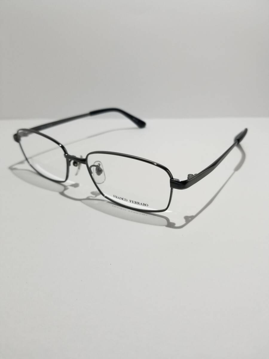 未使用 眼鏡 メガネフレーム FRANCO FERRARO フルリム チタンフレーム 国産 日本製 MADE IN JAPAN FFー716 COL.2 53口16-140 AO-1
