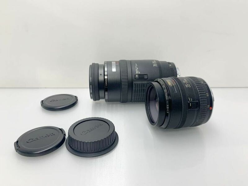 H3-2-070106 CANON ZOOM LENS EF 70-210mm F4 望遠ズームレンズ + Canon EF 35-70mm F3.5-4.5 動作品