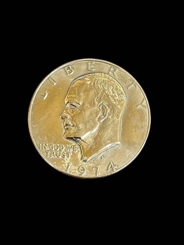A10500 美品　アメリカ1ドル　アンティークコイン1974年　アイゼンハワー