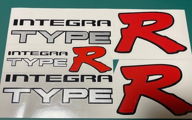 [受注生産]切文字ステッカー/黒枠(DC2/インテグラ タイプR・補修用ステッカー１台分）SPL版拍卖