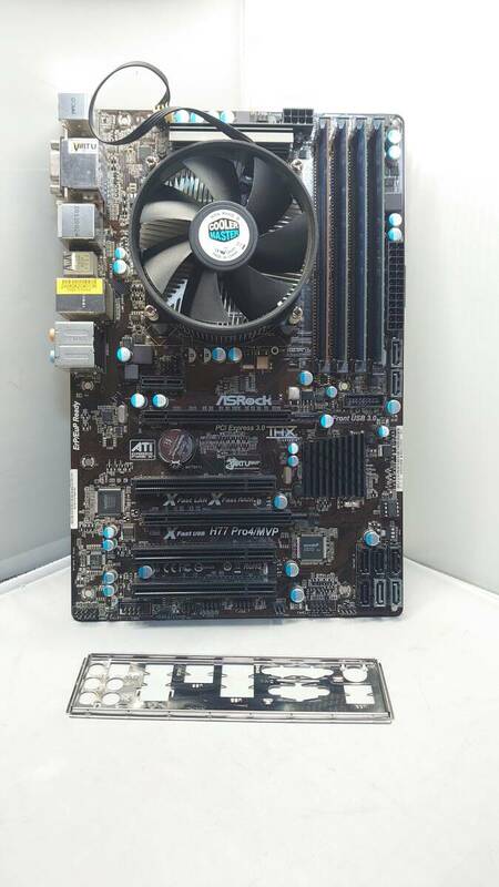 セット品 ASRock H77 Pro4/MVP メモリー 8GB CPUファン(Cooler Master CM12V) Intel i3 3240 OS起動確認済み