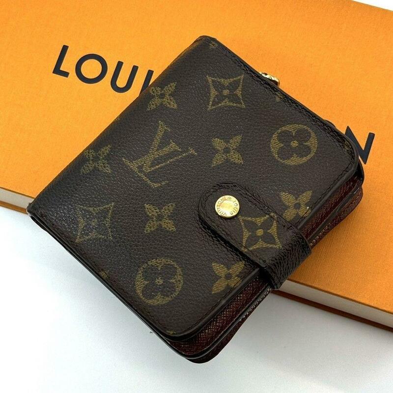 大定番 ルイヴィトン モノグラム コンパクトジップ ラウンドファスナー ラウンドジップ 折り財布 M61667 LOUIS VUITTON ユニセックス