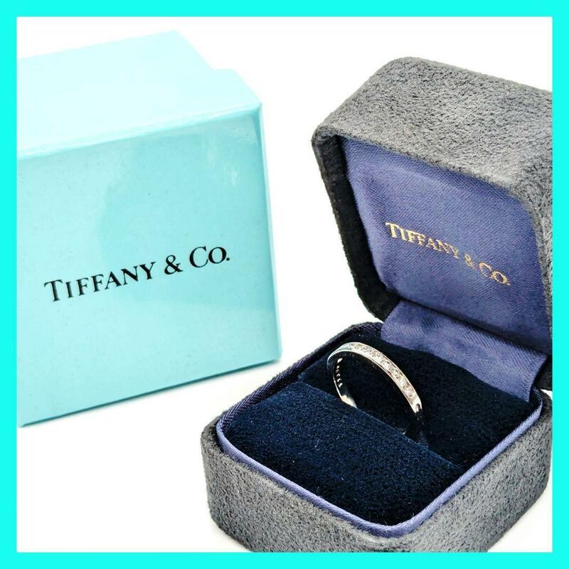 【最終値下げ】Tiffany & Co. ティファニー ハーフサークル ダイヤモンド リング 11P 10号 ハーフサークル T1380 Pt950 プラチナ