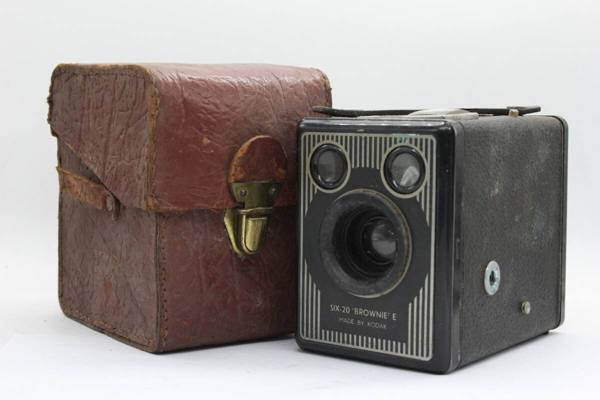 【訳あり品】 コダック Kodak SIX-20 Brownie E ケース付き ボックスカメラ v3165