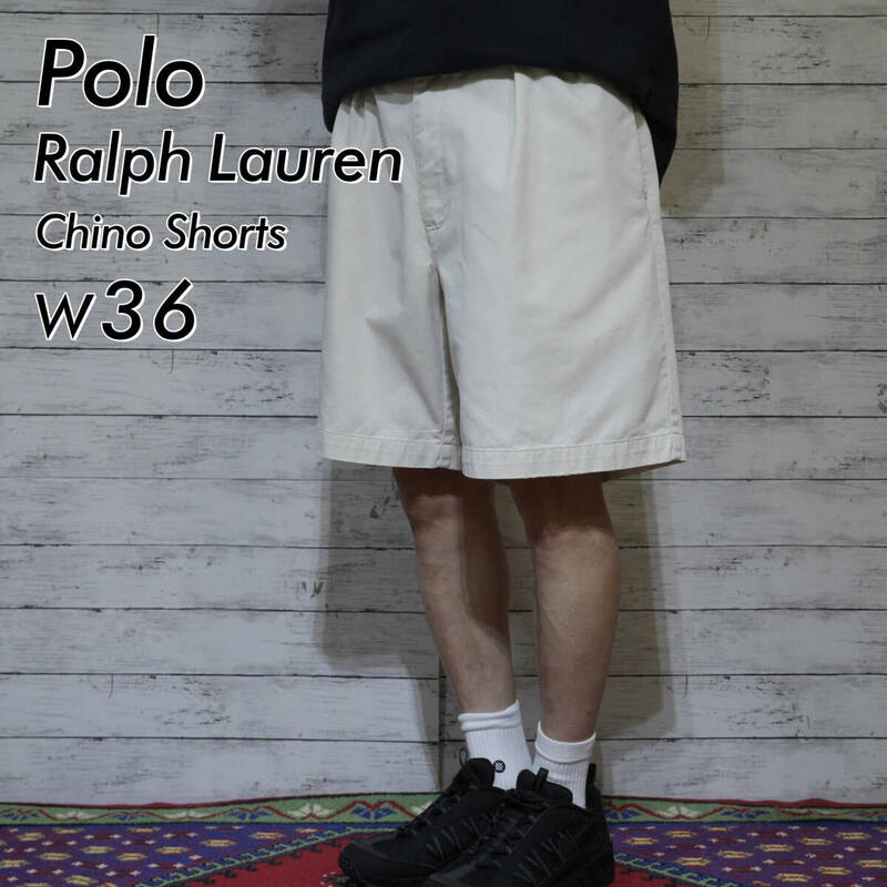 Polo Ralph Lauren ポロラルフローレン 無地 ツータック チノ ショートパンツ ショーツ ハーフパンツ TYLERSHORT W36 ベージュ 20202713