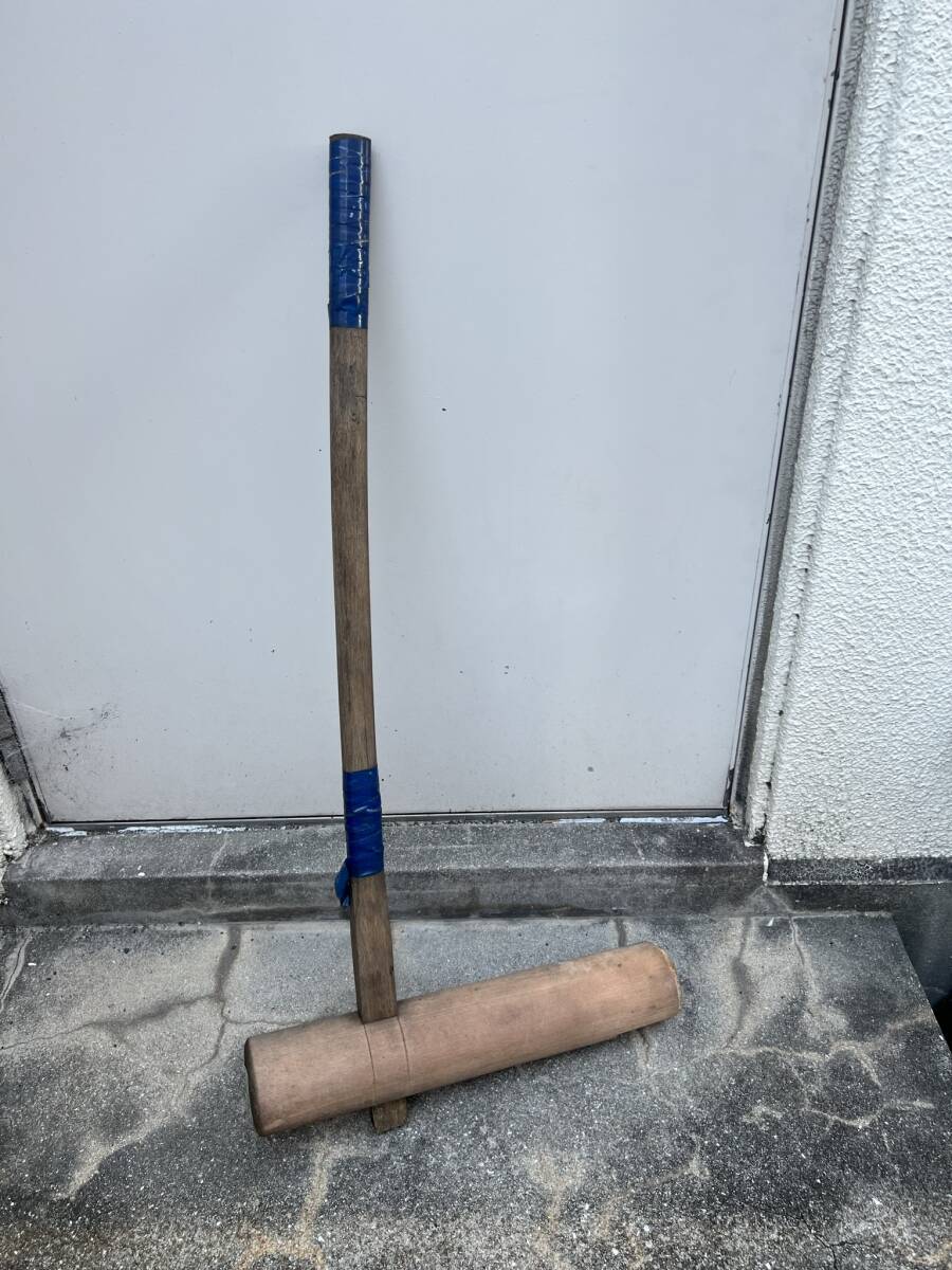 杵 餅つき 木製品 中古 ビンテージ 骨董品 92cmｘ45cm きね