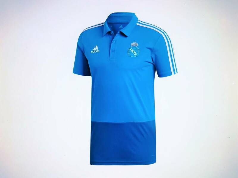 【新品未使用】数量限定 アディダス サッカー レアルマドリード 2019年度版 公式ポロシャツ ユニフォーム ヨーロッパMサイズ ブルー