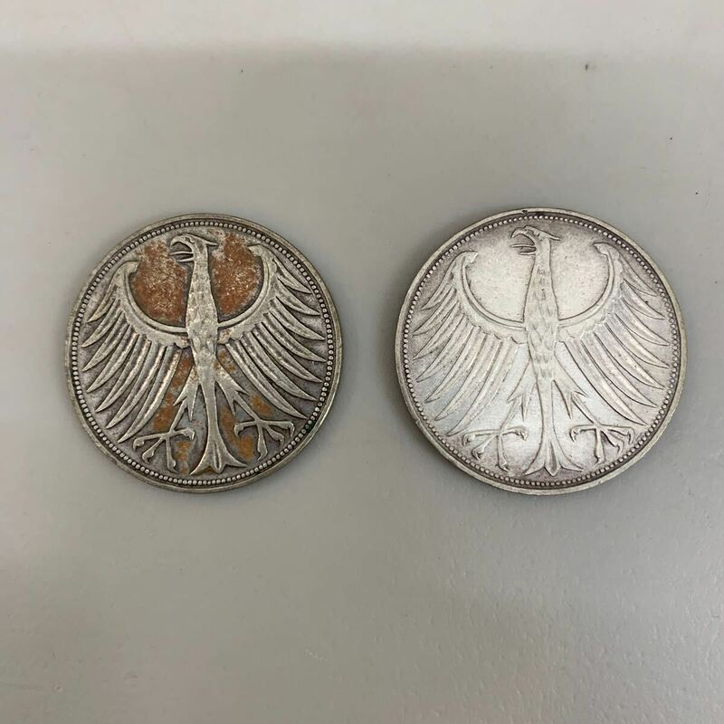 ドイツ　5マルク　銀貨 記念コイン 硬貨 2枚まとめて