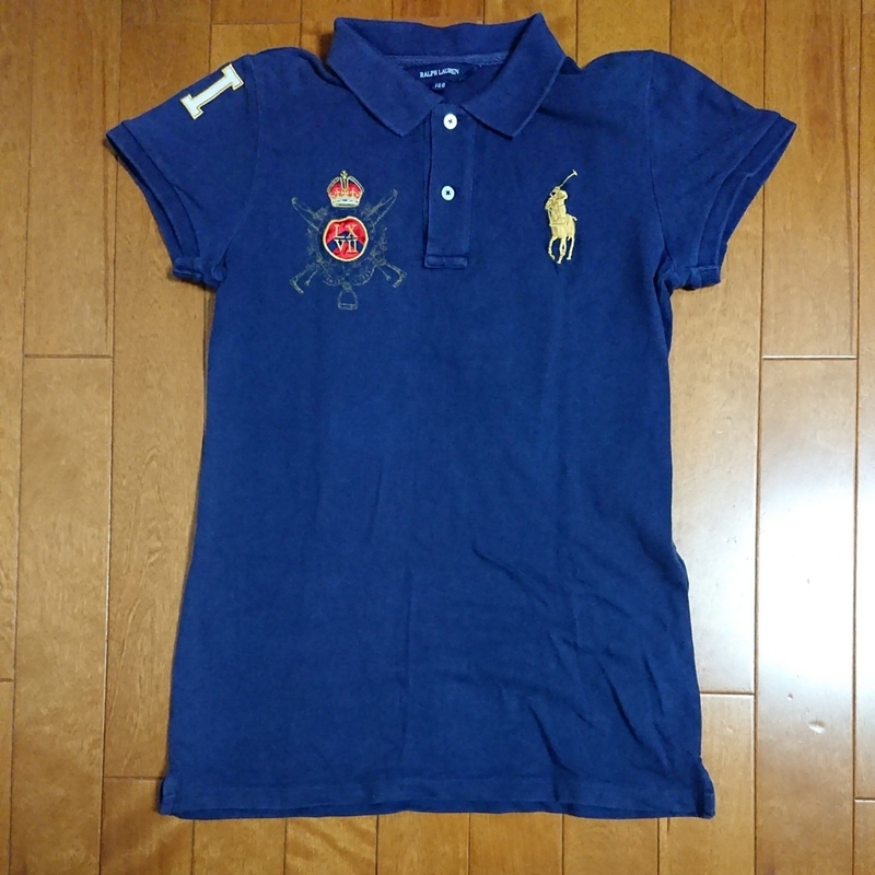 RALPH LAURENラルフローレンビックポニー半袖ポロシャツ(紺)size160