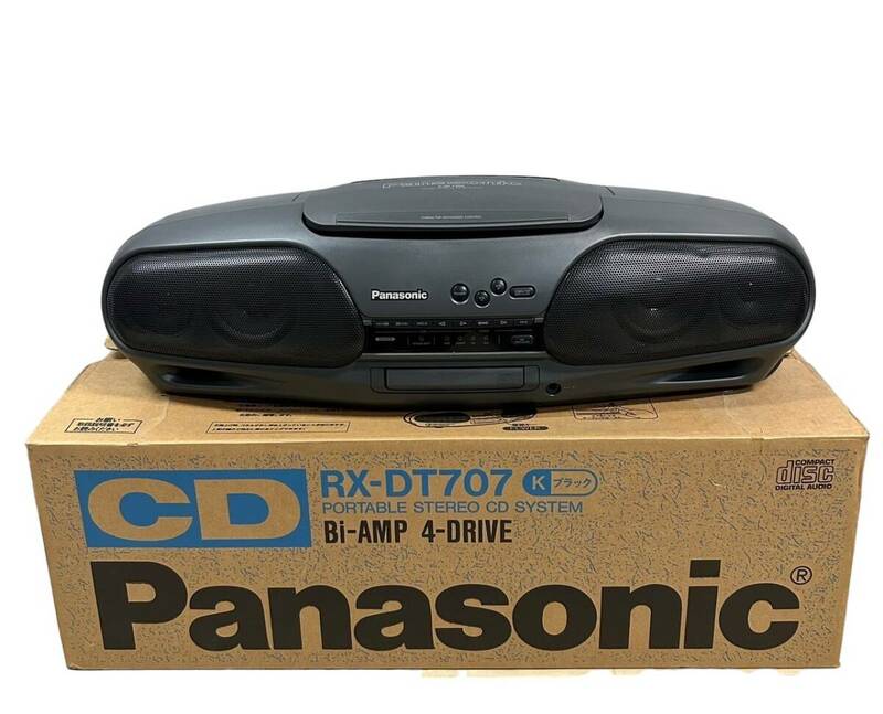 Panasonic パナソニック ポータブルステレオCDシステム RX-DT707 コブラトップ バブルラジカセ 箱付き ジャンク品として