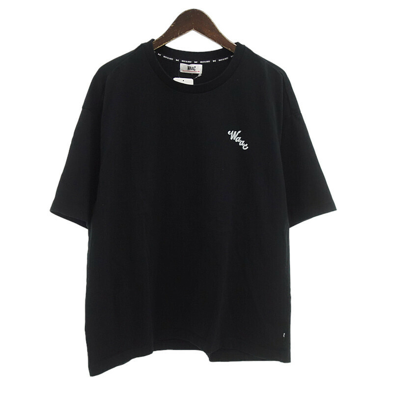 WAAC GOLF LOGO TEE ゴルフ ロゴプリント 半袖 Tシャツ ブラック メンズ1004