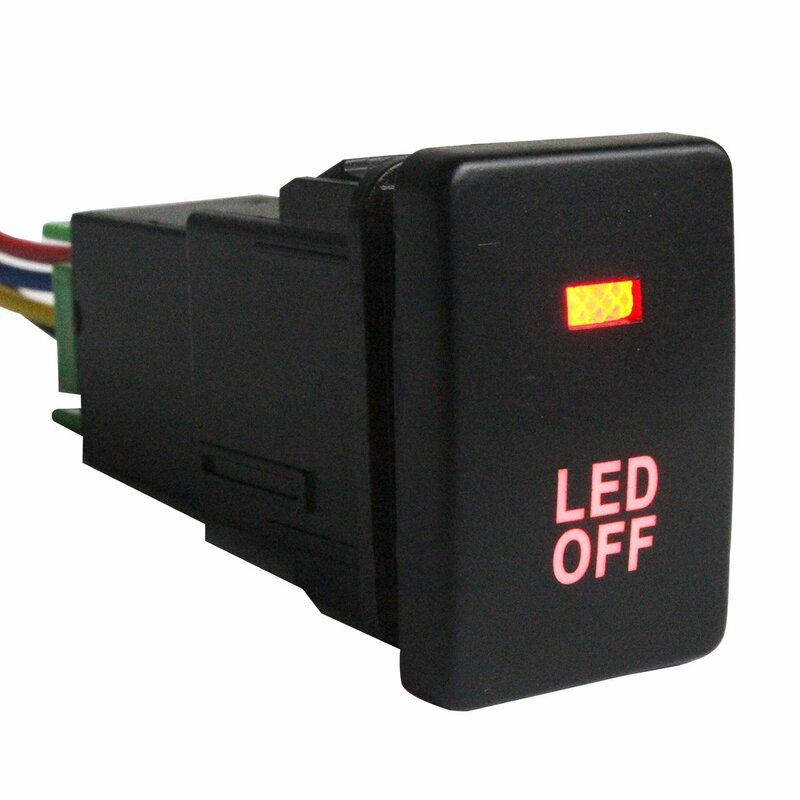 カローラフィールダーハイブリッド NKE160系 LED：レッド/赤 ON/OFFスイッチ 増設 USBスイッチホールカバー 電源スイッチ オルタネイト式