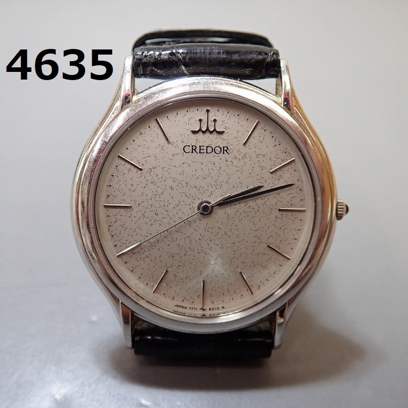 ■AC-4635◆SEIKO CREDOR　クレドール　18KT　メンズ　クオーツ　動作品　電池交換済