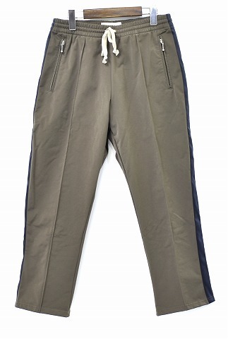 Azuma.（アズマ）Jersey Trousers ジャージトラウザーズ トラックパンツ イージーパンツ 側章 サイドラインパンツ KHAKI 0