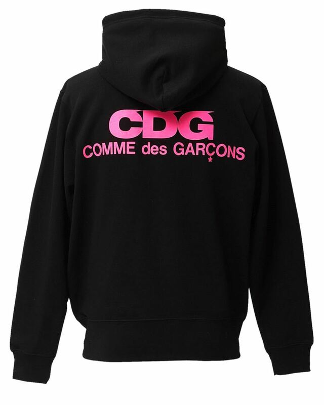 CDG ロゴ パーカー Mサイズ ブラック ピンク COMME des GARCONS コムデギャルソン コム デ ギャルソン コム・デ・ギャルソン フーディー