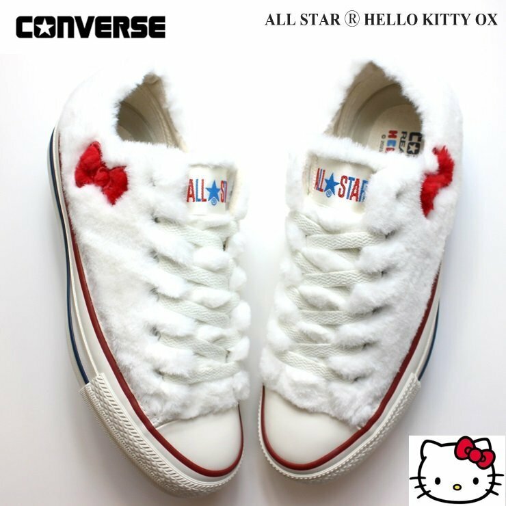 コンバース オールスター （Ｒ） ハローキティ OX ホワイト CONVERSE ALL STAR (R) HELLO KITTY OX 31309460 サンリオ コラボ 24.5cm