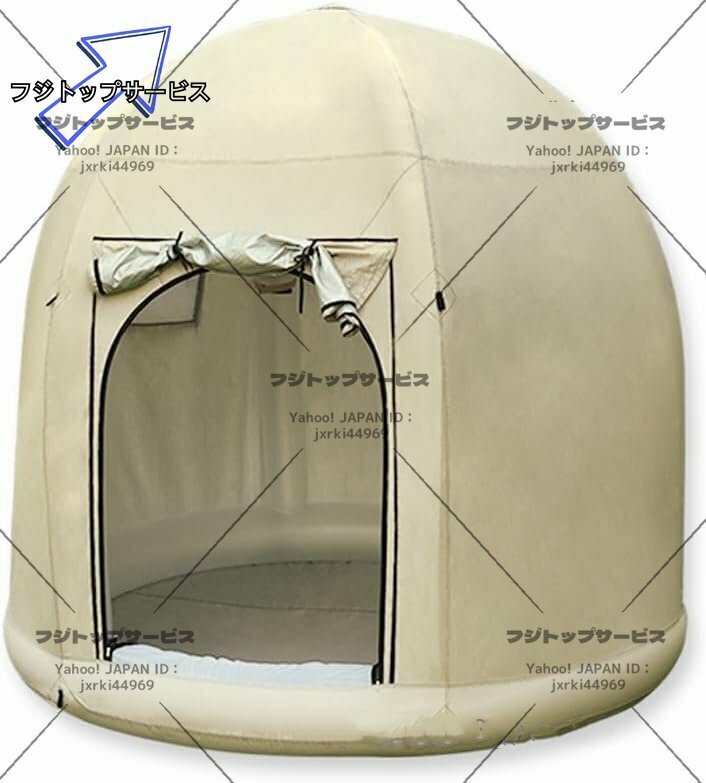 屋外快速空気入りテント携帯型速開キャンプピクニックテント円形多人数テントを大きくする2-4人使用一体成型雨除け日焼け防止引裂き防止携