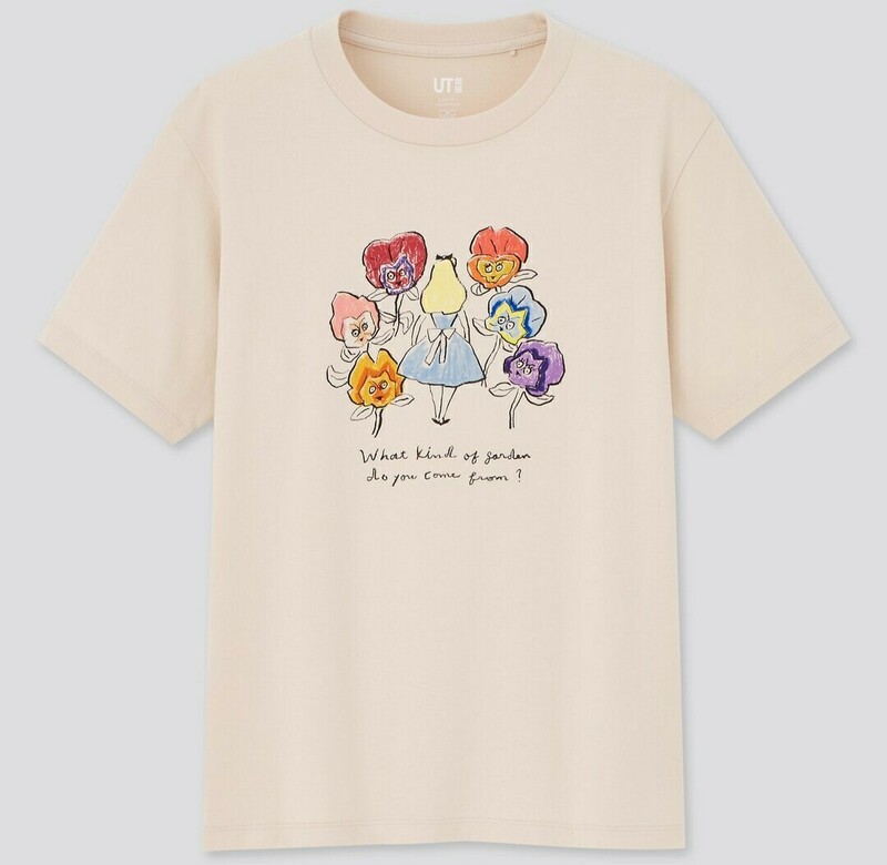 XLサイズ 新品 未使用 ふしぎの国のアリス ユニクロ UT グラフィックTシャツ 塩川いづみ 半袖 ナチュラル 綿100% uniqlo 送料無料