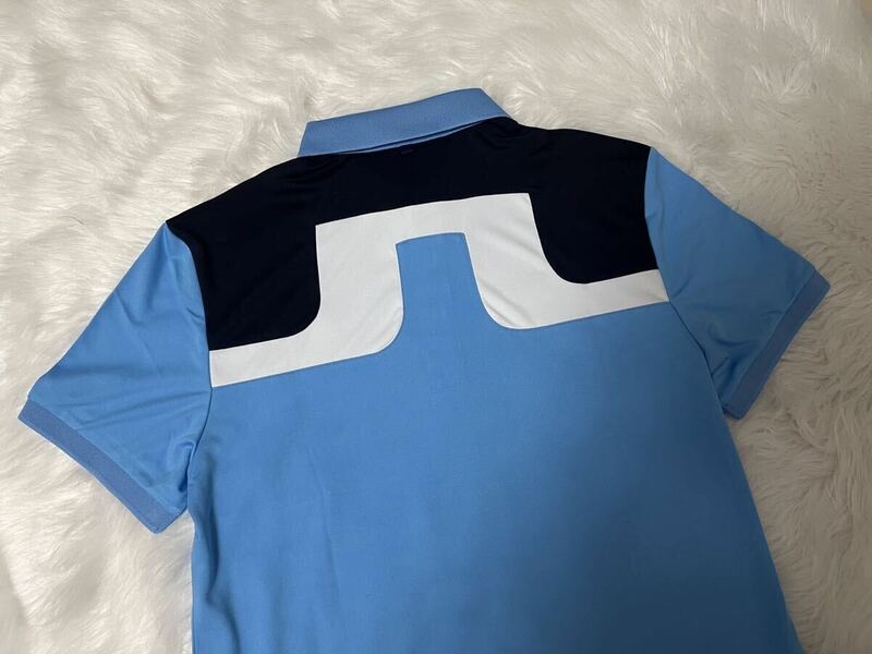 新品　☆ J.LINDEBERG　ゴルフ　ジェイリンドバーグ　シーズン柄　ポロシャツ　 ブルー　XL