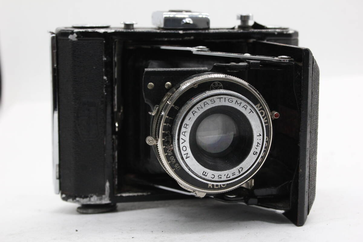 【訳あり品】 ツァイスイコン Zeiss Ikon Nettar 515 Novar 7.5cm F4.5 蛇腹カメラ v4018