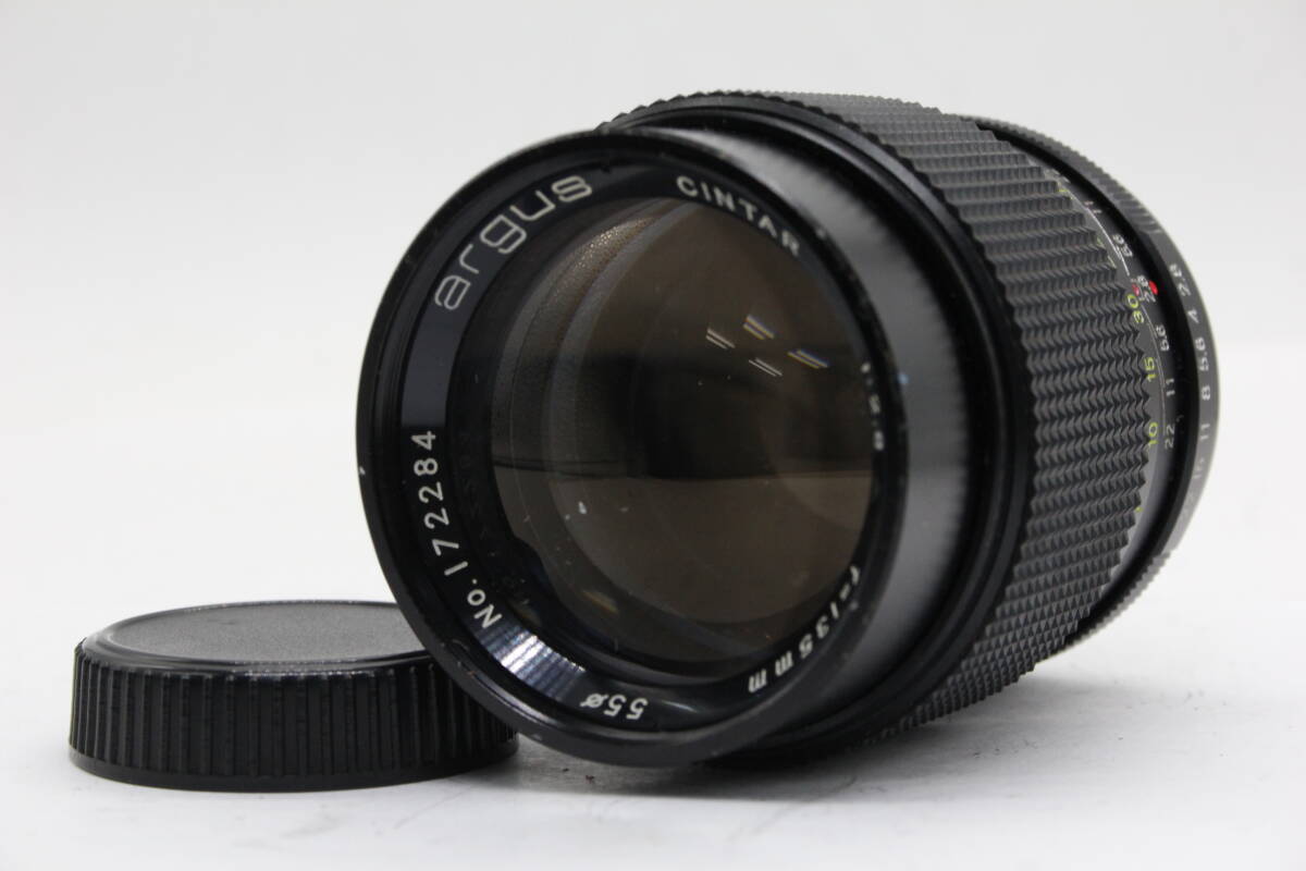 【訳あり品】 アーガス Argus CINTAR 135mm F2.8 M42マウント レンズ v4901
