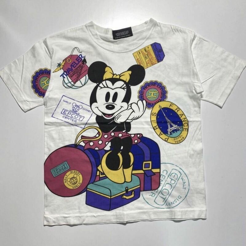 90s Disney Originals Minnie Mouse TRAVELER Tee 90年代 ディズニー オリジナル ミニーマウス トラベラー プリント Tシャツ R554