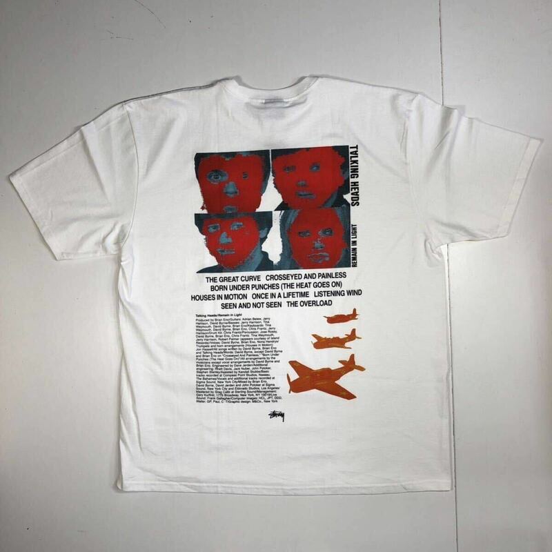 【XL】新品 STUSSY TALKING HEADS Remain In Light Tee White ステューシー トーキング ヘッズ リメイン イン ライトTシャツ 白 G2301