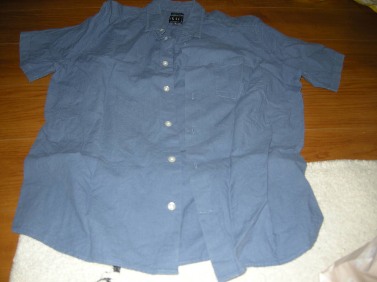 GAP　M　ブルー半袖シャツ