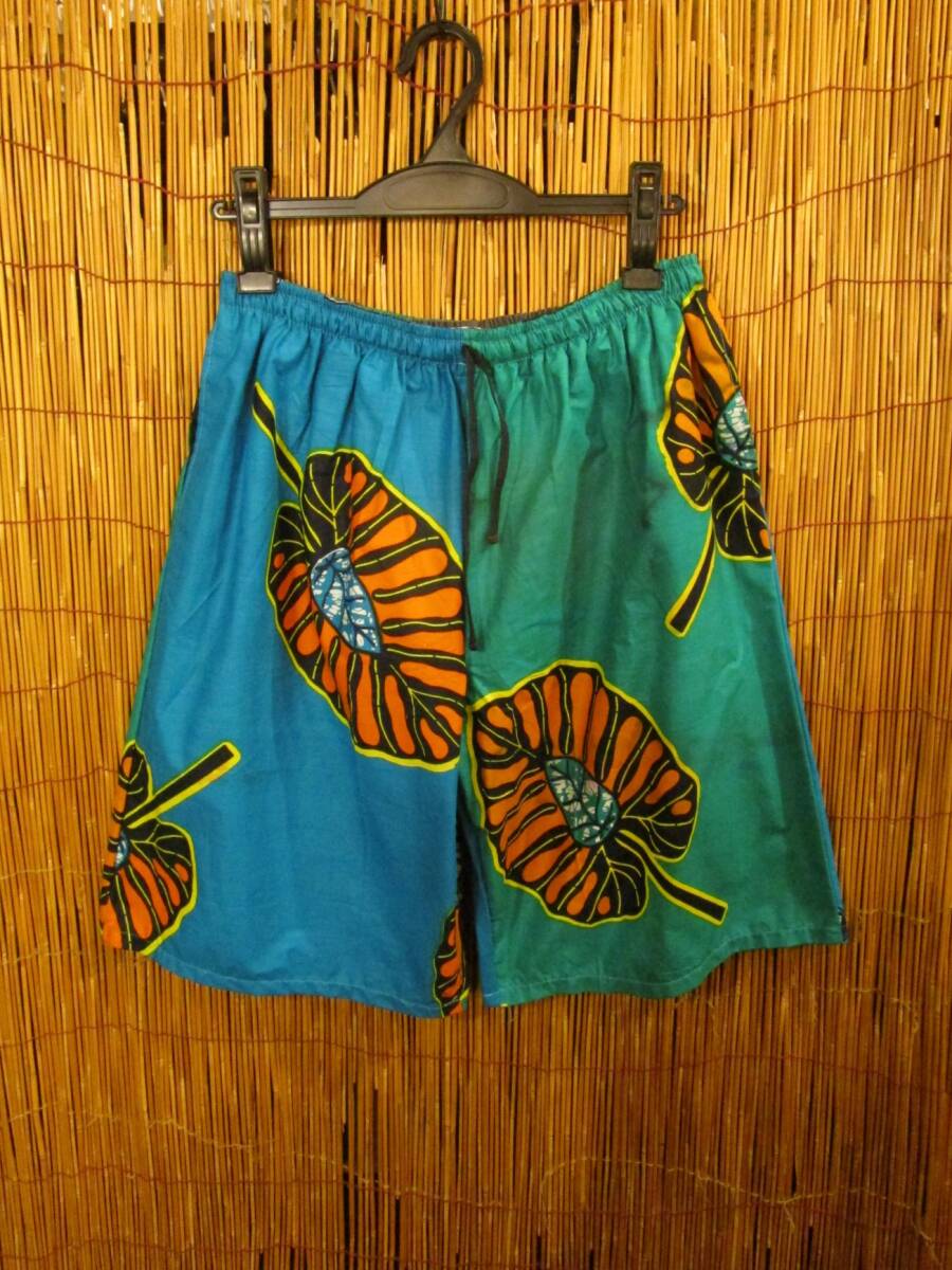 ⑧訳あり＊新品＊男女兼用＊アフリカンプリント＊パーニュ生地＊ハーフパンツ