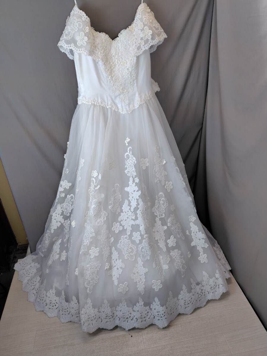 AI156】 ウエディングドレス ブライダル 結婚式 パーティ 前撮り 記念撮影 ホワイト 白 15号