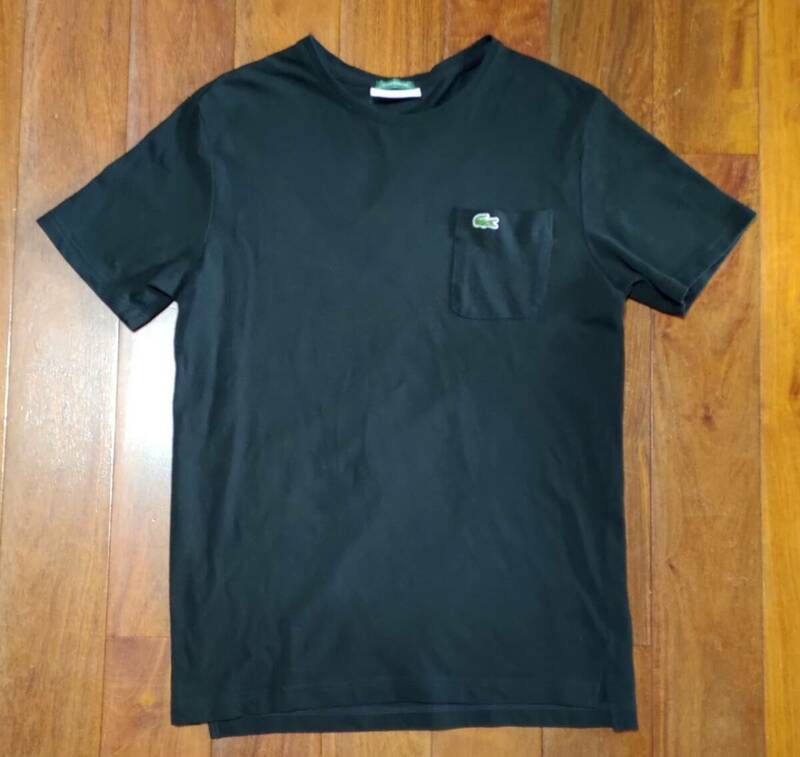 LACOSTE(ラコステ) PIQUE TEE　半袖ピケTシャツ メンズ(男性用)　TH126P　サイズ4（L）黒