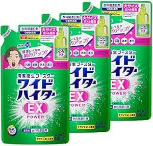 液体 ワイドハイターEXパワー ツンとしないさわやかな花 大 詰替え用 880ml×3