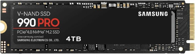 Samsung 990 PRO 4TB PCIe Gen 4.0 x4 (最大転送速度 7,450MB/秒) NVMe M.2 (2280) 内蔵 SSD MZ-V9P4T0B-IT/EC 国内正規保証品
