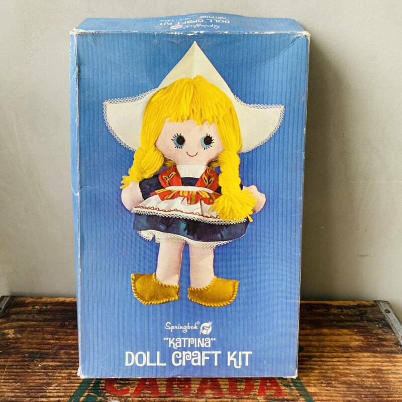 【1970 USA vintage】SPRING BOK “KATRINA” DOLL CRAFT KIT 女の子 人形 ハンドメイド クラフトキット