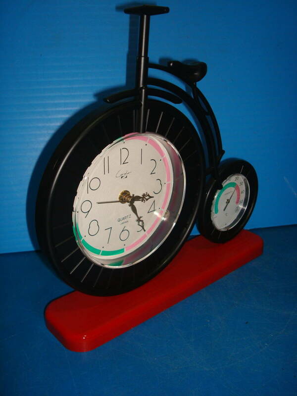 自転車型置き時計（後輪；温度計）