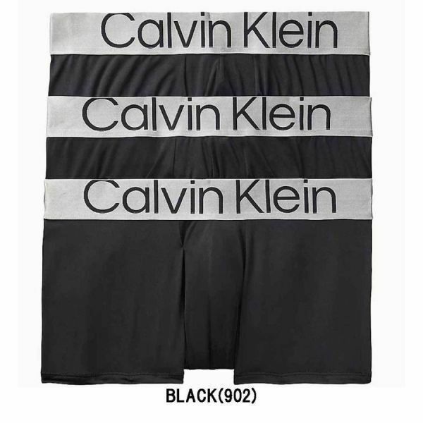 ※訳あり◆アウトレット Calvin Klein(カルバンクライン)ck ローライズ ボクサーパンツ 3枚セット NB3074 BLACK(902) Mサイズ ★33