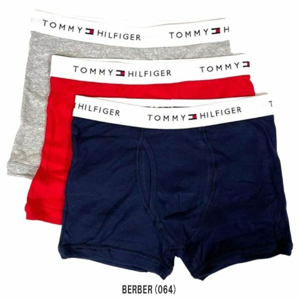 ※訳あり アウトレット TOMMY HILFIGER(トミーヒルフィガー)ショート ボクサーパンツ メンズ 前開き 3枚組 09TQ002 BERBER(064) XLサイズ