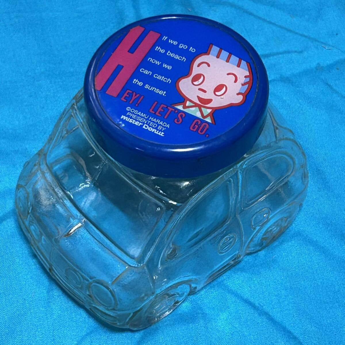 1990'sミスタードーナツ景品ガラス製小物入　イラスト原田治
