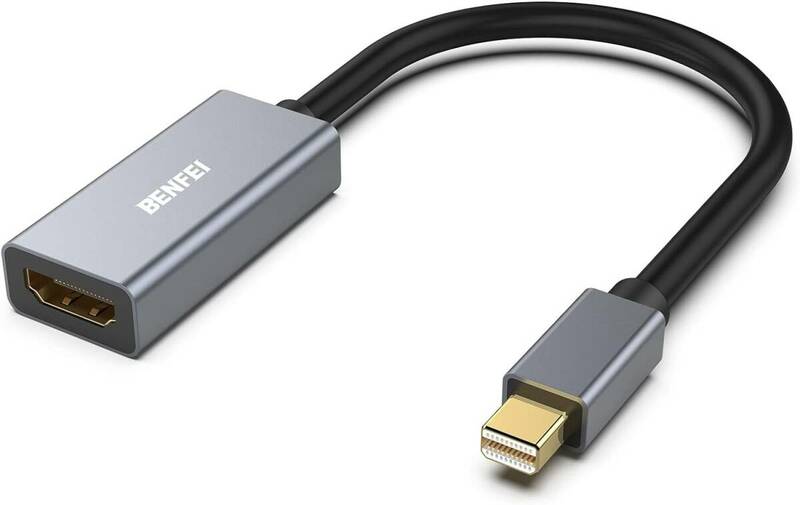 BENFEI Mini DisplayPort - HDMI アダプター [4K@30Hz、アルミニウムシェル、ナイロン編組] T